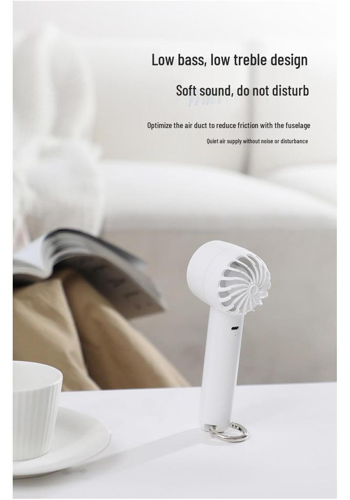 25th Anniversary Handheld Cooling Ice Pack Fan with Carabiner - USB Rechargeable & Portable