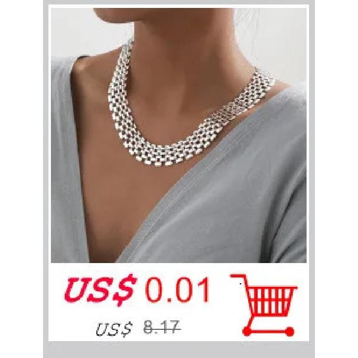 Exaggerated Chunky Metal Wire Torques Choker Necklace Women Collar Punk Gold Color Wide Smooth Chain Jewelry Bijoux Steampunk