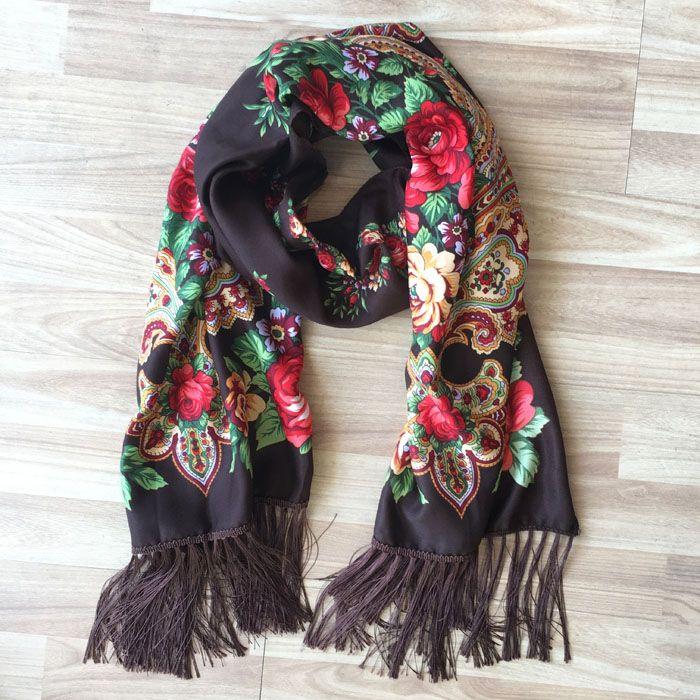 

Винтажный вышитый шарф из полиэстера - дышащая декоративная шаль для выхода в свет, ветрозащитная с изящной вышивкой ручной работы