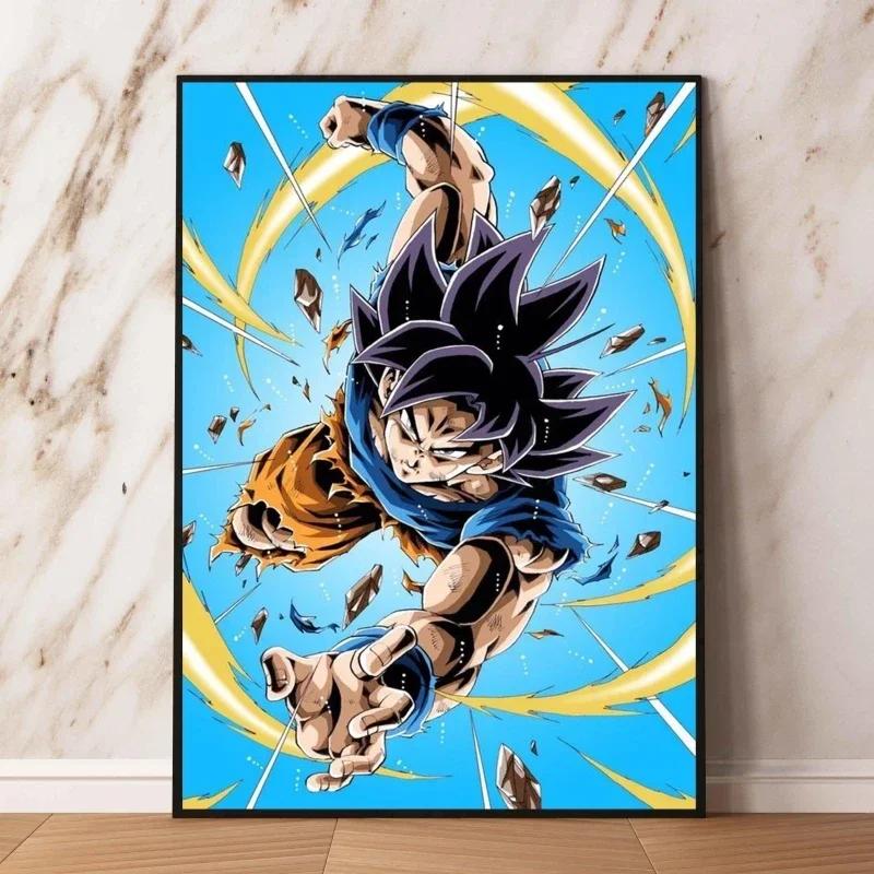 Anime Canvas Painting Print Picture Goku Vegeta Hd Poster Children's Bedroom Decoration Wall Art Home Prints Gifts