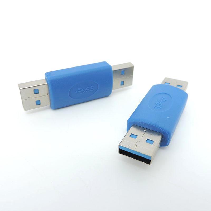 USB 3.0 Typ A Samec Samec Na Samec Samec Adaptér Konvertor Konektor USB 3.0 AM To AF Coupler pro kabel notebooku Prodlužovač modrý