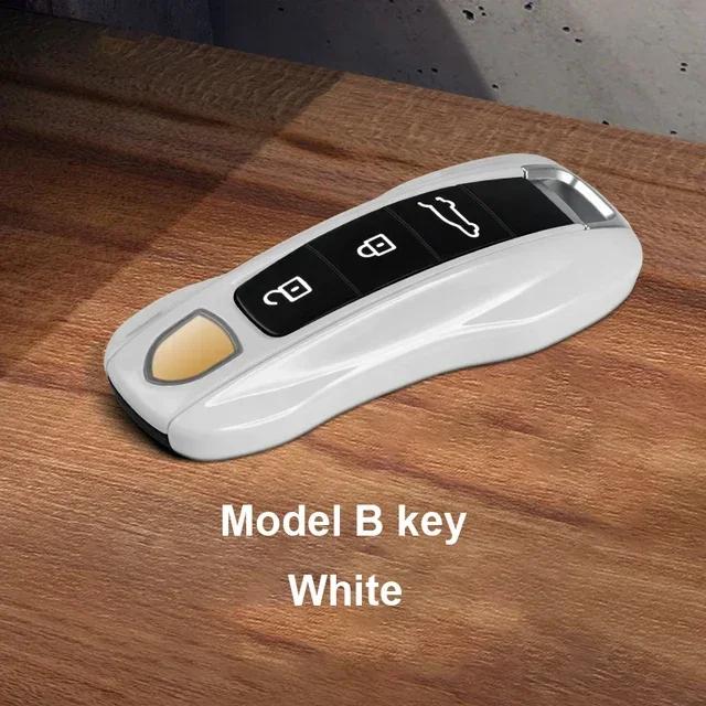 AABKV1 Solid Color ABS Car Key Case Cover Accessories For Porsche Panamera 2017 Cayenne 2018 2019 911 2020 2021 2022 2023 2024 Taycan