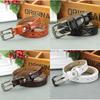 Leaf Genuine Graphic Leather Women Waist Belt Retro Pin Closure Daily Decoration