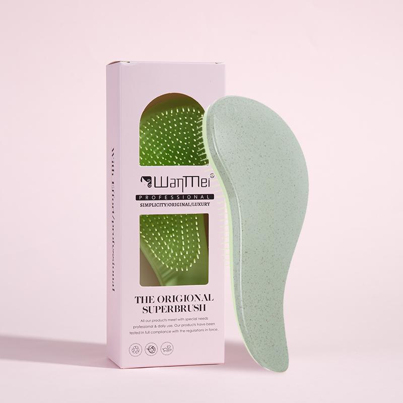 

1pcs Magic Detangling Hairbrush Soft Wheat Straw Scalp Massage Comb with Box Antistatic Gentle Grooming Salon Hair Styling Brush