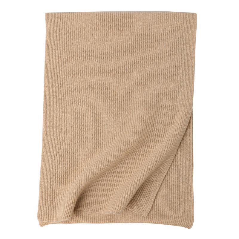 Unisex Solid Cashmere Scarf - Warm Knitted Fashion for Autumn & Winter