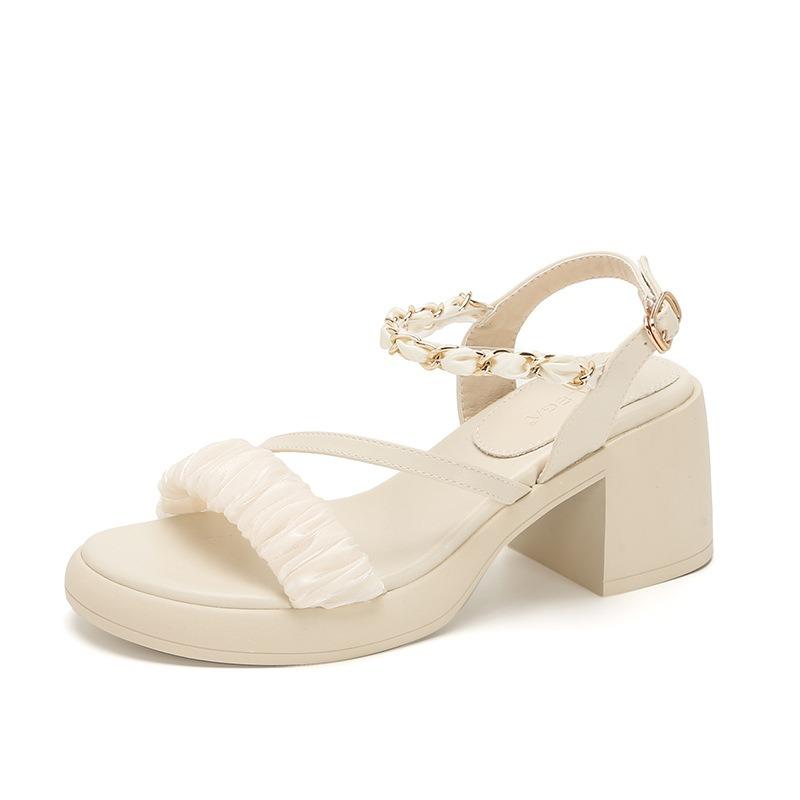 High heels women's summer new thick-soled waterproof platform thick-heeled sandals women's versatile women's sandals