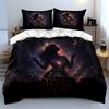 Cosmic Power Galaxy Silhouette Bedding Duvet Cover Set Duvet Cover Pillowcases  (1*Duvet Cover 2*Pillowcases, Without Duvet Insert)