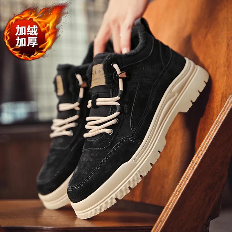 Loafers Casual Sneaker Casual Shoes Leather Shoes Male Sneakers Sports and Leisure High Boots Winter Sport Shoes for Men Fashion