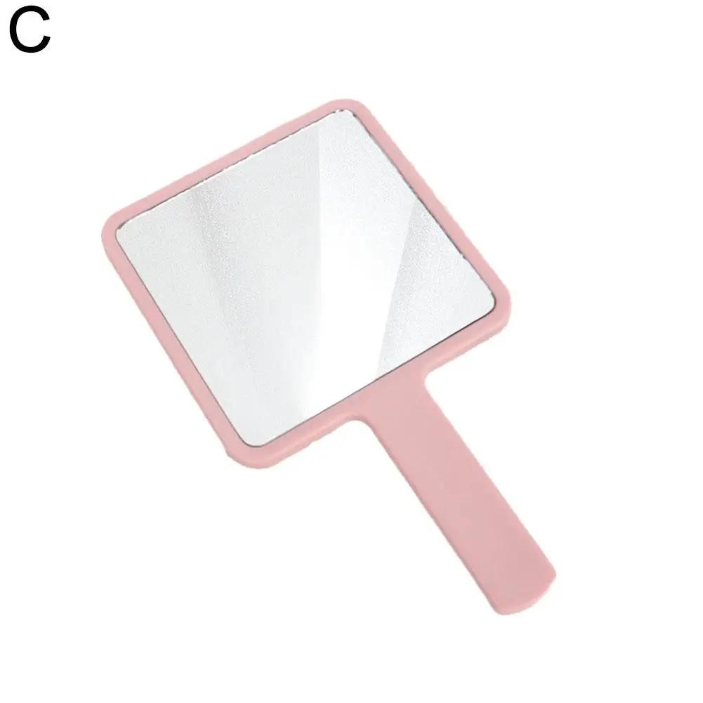 Portable Travel Makeup Mirror With Plastic Handle - Square Vanity Mirror, Perfect Gift, Suitable For Women, Beauty Accessory