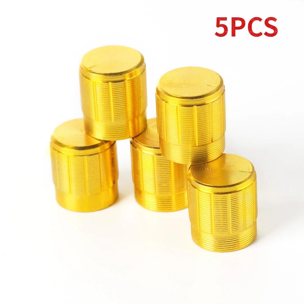 5/10PCS Potentiometer Knob 6mm Knurled Shaft Potentiometers Control Knob 15x17mm Aluminum Switch Knobs Silver/black/gold WH148