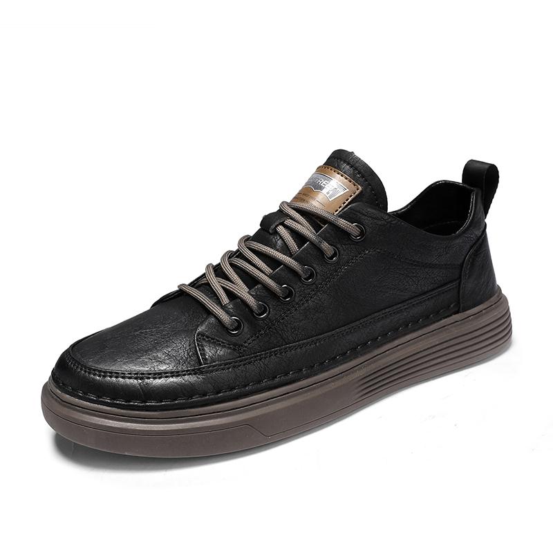 

Модные мужские туфли-оксфорды с толстой подошвой, низкие туфли, мужская деловая повседневная обувь, осенняя универсальная обувь для спорта на открытом воздухе 44 чёрный