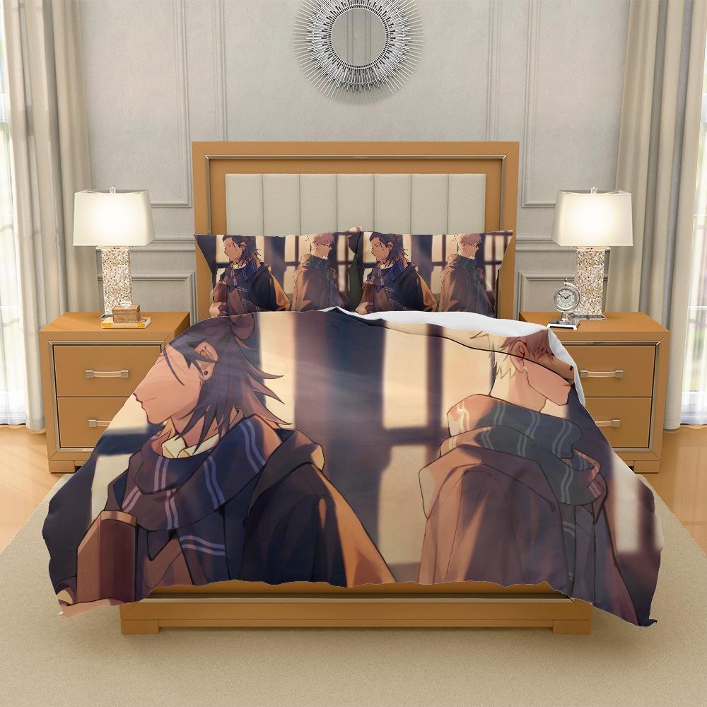 S-Satoru G-Gojo J-Jujutsu K-Kaisen Anime Bedding Set Duvet Cover Breathable Polyester US Twin Full Queen King, UK Single Double King