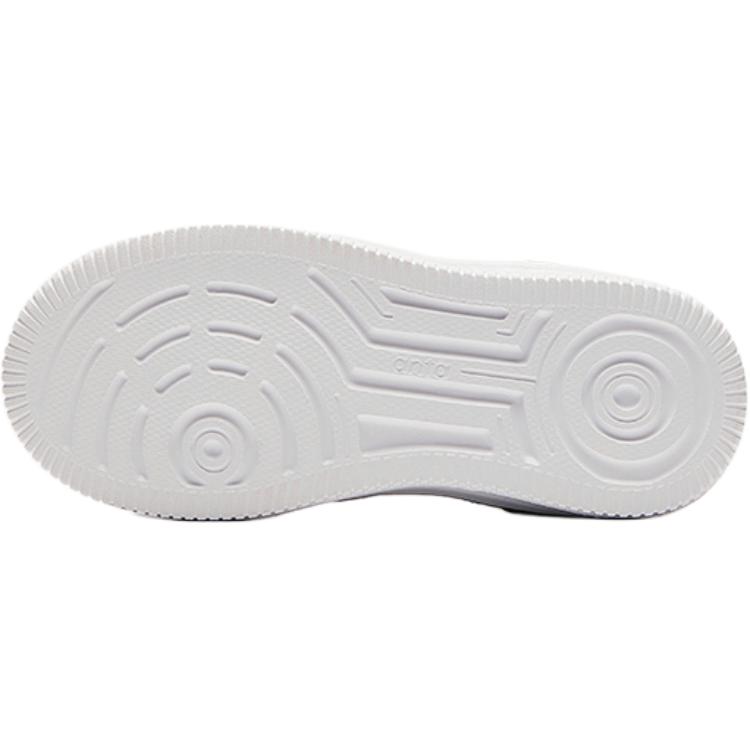 Anta Kids Synthetic Leather Fashion Versatile Lightweight Shock Absorption High-Top Kids Skate Shoes Kids Sneaker Platinum A22439983-2