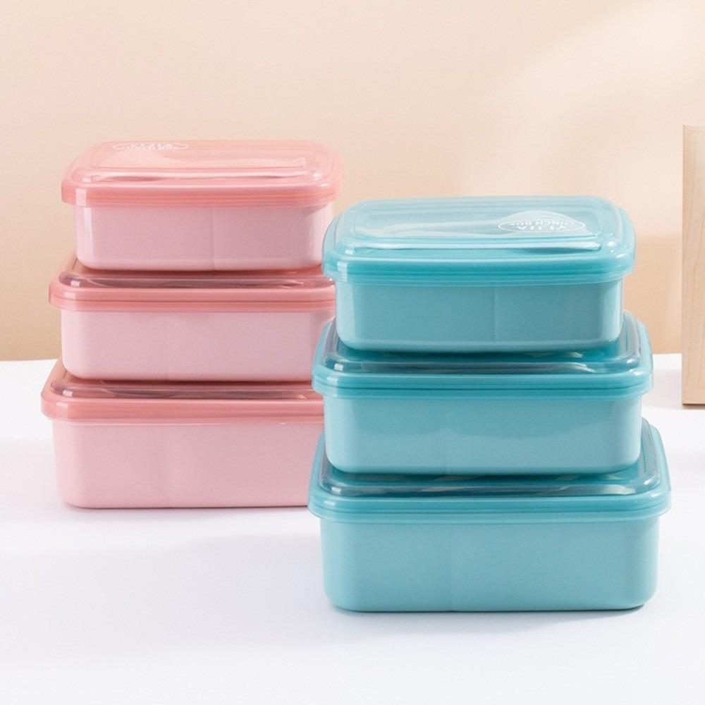 Portable Sealed Student Lunch Box Divided with Lid Food Storage Container Leak Proof Insulated Microwave Oven Lunch Box School