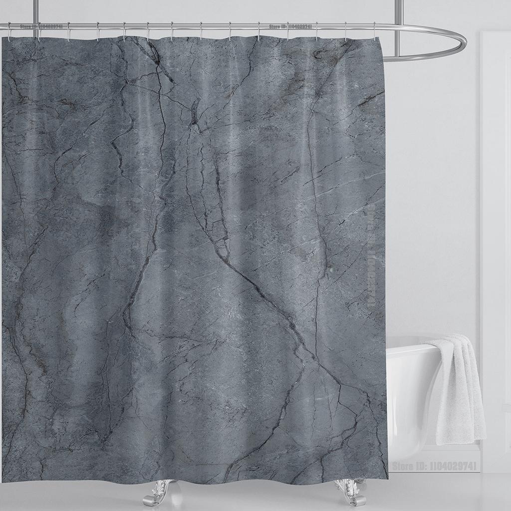 Marble Waterproof Shower Curtain Waterproof Shower Curtain for Bathroom Decor Printed Washable Shower Curtain with Hooks