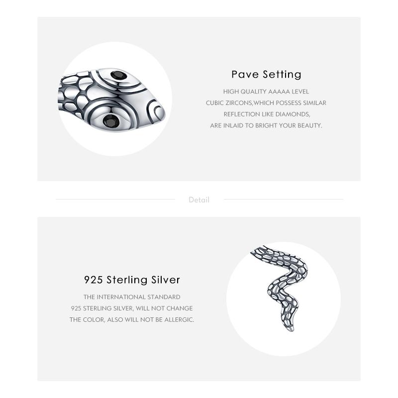 MODIAN Vintage Charm Muster Schlange Ohrstecker 925 Sterling Silber Punk Hypoallergen Ohrstecker Für Frauen Party Schmuck