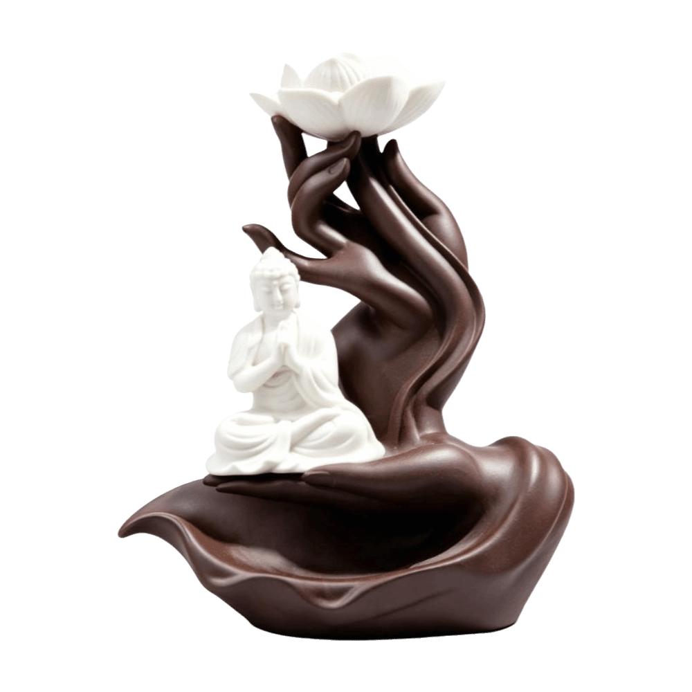 Ceramic Incense Burner Fountain Hand Shape Reflux Incense Burn Tray Home Decoration