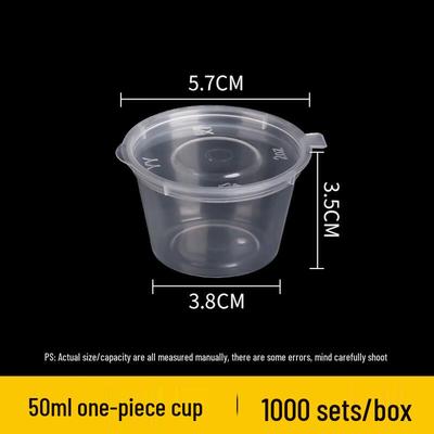 Disposable Round Plastic Sauce Containers