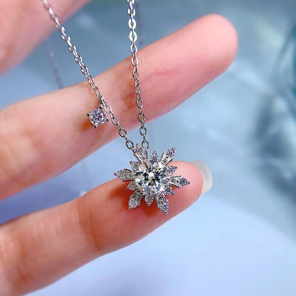 18-karatowe białe złoto szafirowe fasetowane naszyjniki z kamieniami szlachetnymi dla kobiet prezent zaręczynowy 925 Sterling Silver Fine Jewelry