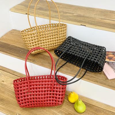 Yeni kişiselleştirilmiş el çantası kadın oyuk örgü sebze sepeti çanta deniz kenarı tatili plaj çantası moda omuz çantası