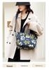 2026 Leichte Damen-Crossbody-Tasche aus bedrucktem Nylon mit mehrschichtigen Reißverschlusstaschen