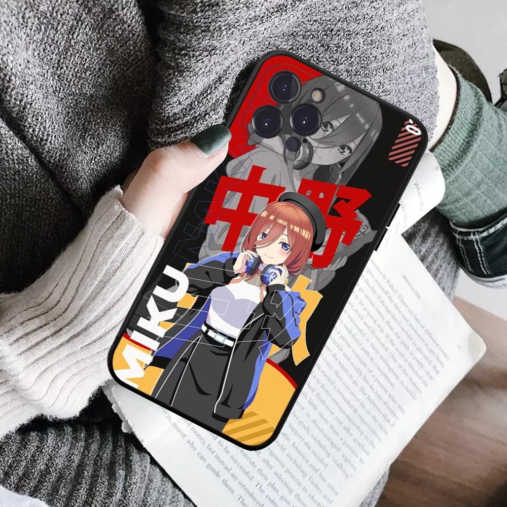 Cartoon Characters Nakano Miku Phone Case For IPhone 16 15 8 7 6 6S Plus X SE XR XS 14 11 12 13 Mini Pro Max Mobile Case