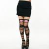Irregular Lines With Love Stockings Sexy Gothic Costumes Cosplay Black Silk Thigh High Socks Women'S Lingerie New Arrive Hosiery