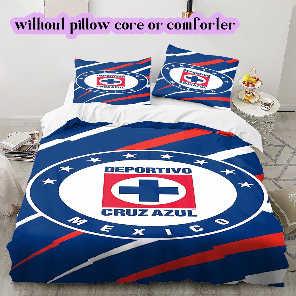 Cruz AzulPattern Bedding Quilt Set Quilt Cover Pillowcase Home Decoration Birthday Gift (1 * duvet cover + 2 * pillowcase, without core)