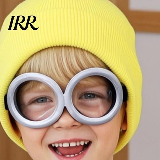Retro Goggles Costume 3Pcs Halloween Accessories, Yellow Knitted Hat Steampunk Black Cosplay Gloves Adults Party Set for Men Women Immersive Effects