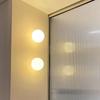 Modern minimalist LED wall lamp smooth/frosted glass ball milky white wall lamp hallway entrance dark bottom circular ball lamp