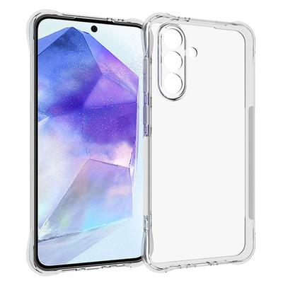 WANLONFENG WL Serie für Samsung Galaxy A56 5G TPU Hülle 2.0mm Handyhülle mit Hartglasfolie