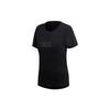 adidas T Shirts Women's Black Crew Neck Moderate Straight Fit DS8724