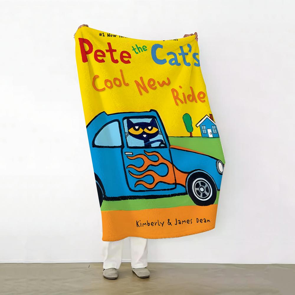 

Cartoon P Pete t the C Cat Soft Warm Flannel Fleece Blanket for Sofa Bed Travel Home 75cmx90cm