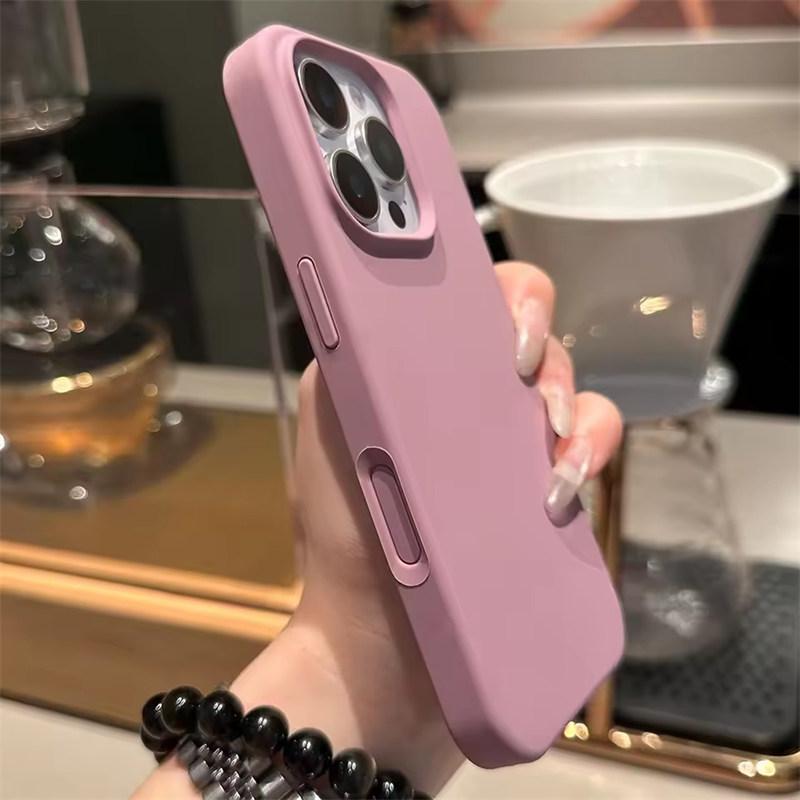 Titanium Gray Camera Control Button Genuine liquid silicone case for iPhone 16 Pro Max Plus full shockproof soft phone cover
