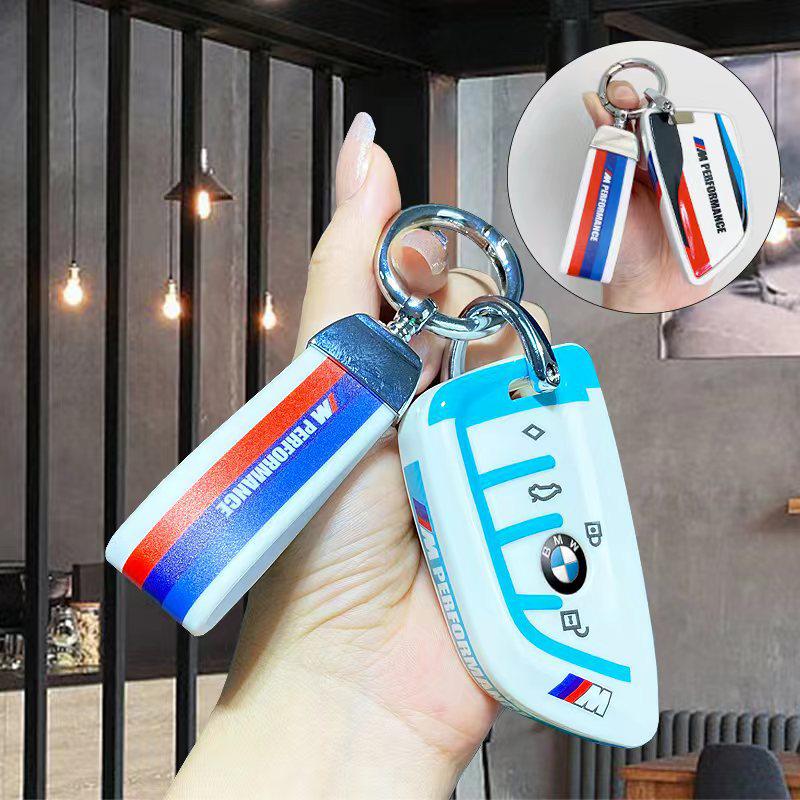 BMW X1/X3/X5/3 Series/iX3/325Li/530/320Li Key Case with Blade and Buckle for X2/X6