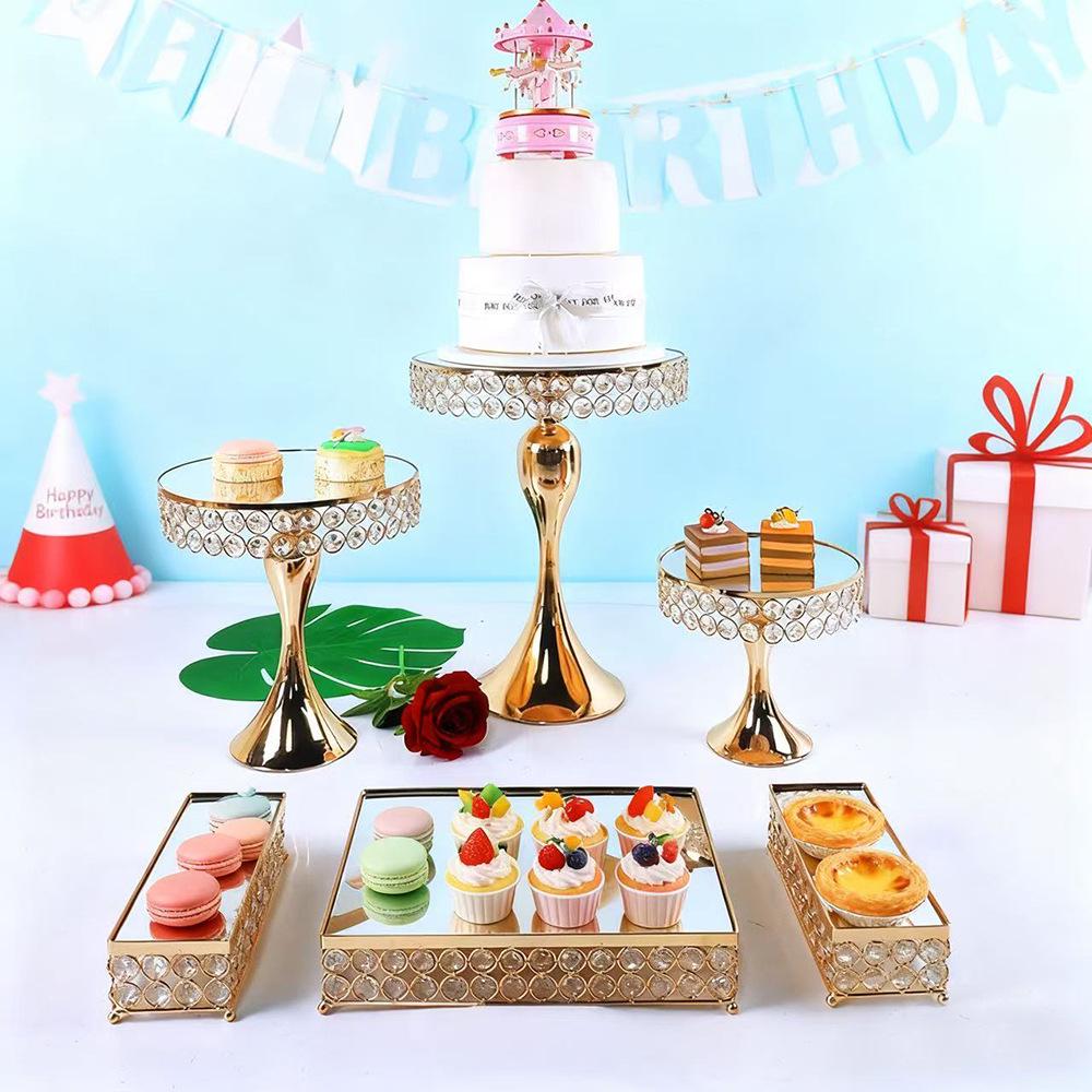 European Crystal Cake Stand: Wedding Decoration & Dessert Tray Ornament