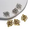 50Pcs/lot Alloy Hollow Flower Charms Connectors For Necklace Bracelet Pendant DIY Jewelry Making Findings Supplies Accessories