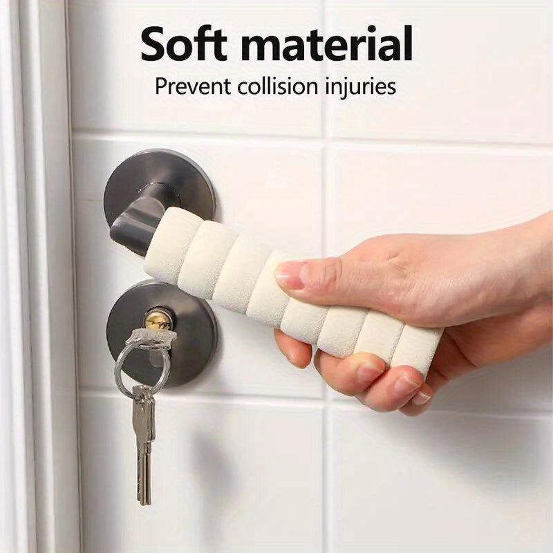 3pcs of Door Handle Bump Protection Covers, Anti-Static, Soft And Comfortable to The Touch, Wall Protection Pads Safety-Enhanced Spiral Door Bumpers