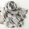 Luxury Women Scarf Summer Beach Shawl Coralal Print Cotton Linen Feeling Tassel Pashmina Muslim Hijab Wrap Viscose Turban