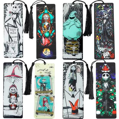 MINISO Csontváz Művészeti Akril Könyvjelző, Halloween Jack Sally Rajongóknak Könyvekhez, Kiegészítők, Tanulási Írószerek