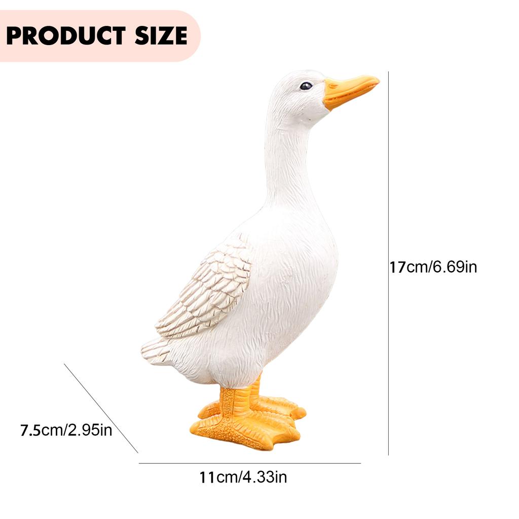1/3pcs Duck Garden Landscape Figurines Ornament Resin Decorative Duck Statue Waterproof Handicraft Holiday Gift Backyard Decor