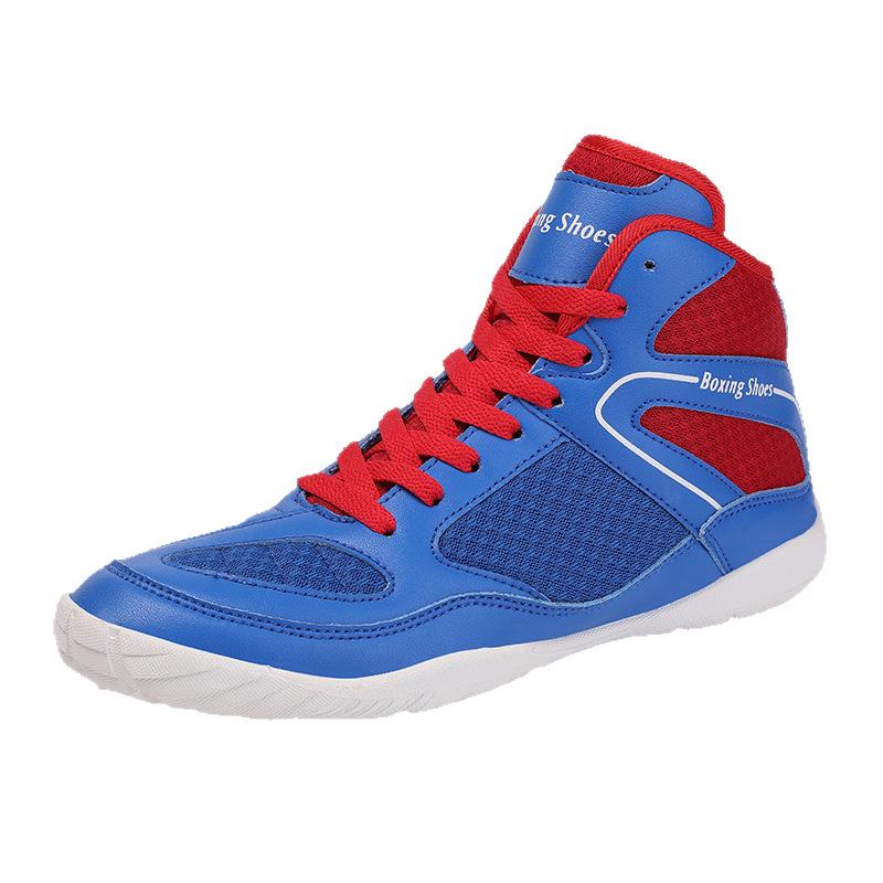 Scarpe Professionali da Pugilato Uomo Sollevamento Pesi High Top Palestra Combattimento Allenamento Adulto Traspiranti Scarpe da Wrestling Stivali Scarpe Sanda