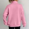 Women's High Neck Zip Up Long Sleeve Sweatshirt Color Trendy