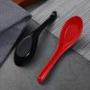 5pcs/set Plastic Porridge Spoons Long Handle Red Black Soup Spoons Melamine Spoon   Wonton