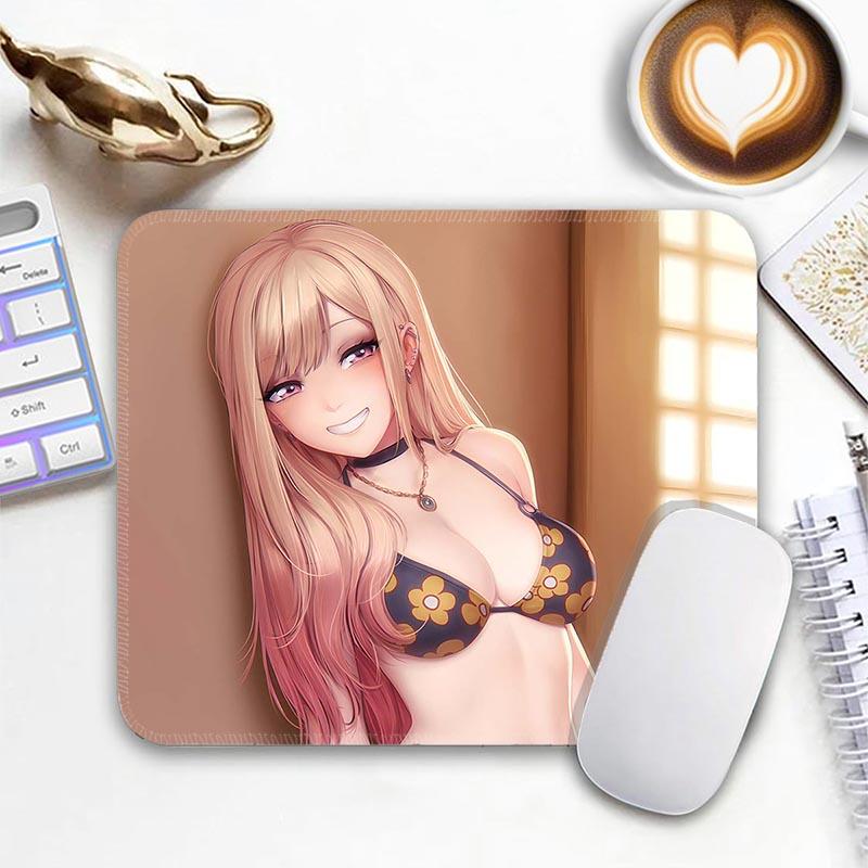 HD Standard Mouse Pad My Dress-Up Darling Small Mousemat Kitagawa Marin Gamer MousePads Edge Stitched Non-Slip Travel Mouse mat