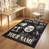Personalized Crystal Velvet Carpet,Lana Del Rey Custom Printed Name, Plush Area Rug For Home Indoor Decor