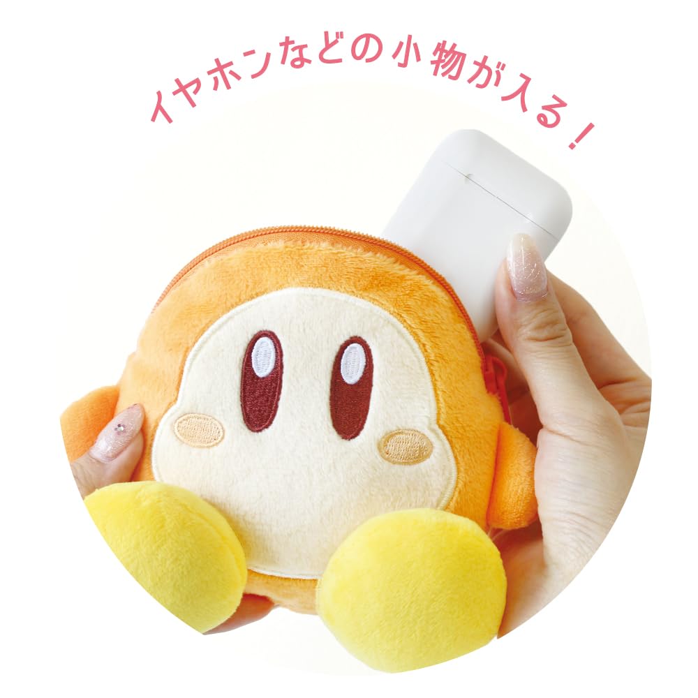 T's Factory Kirby Star Plush Zipper Mascot with Carabiner, Star Rod, Approx. H165 x W140 x D75mm (excluding carabiner), HK-5546739SR
