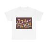 Retro Wildflower Taylor Eras Tour Piano Inspired Illustration Tee | Colorful Floral Bouquet On Brown