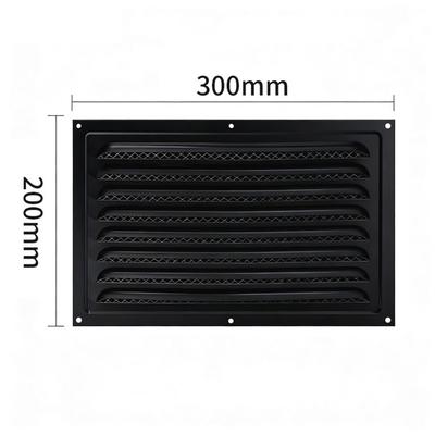 Stainless Steel Metal Vent Cover Square Built-in Insect Screen Louver Air Vents Grille White Black Grille Cover