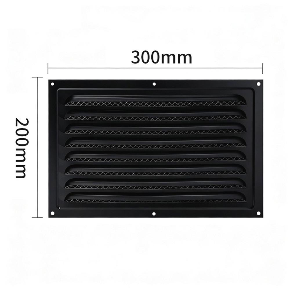 Stainless Steel Metal Vent Cover Built-in Insect Screen Square Louver Air Vents Grille White Black HVAC Vents